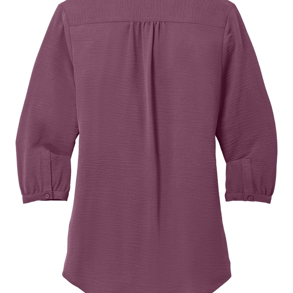 Women's 3/4-Sleeve Textured Crepe Tunic NEW - Picture 3 of 4